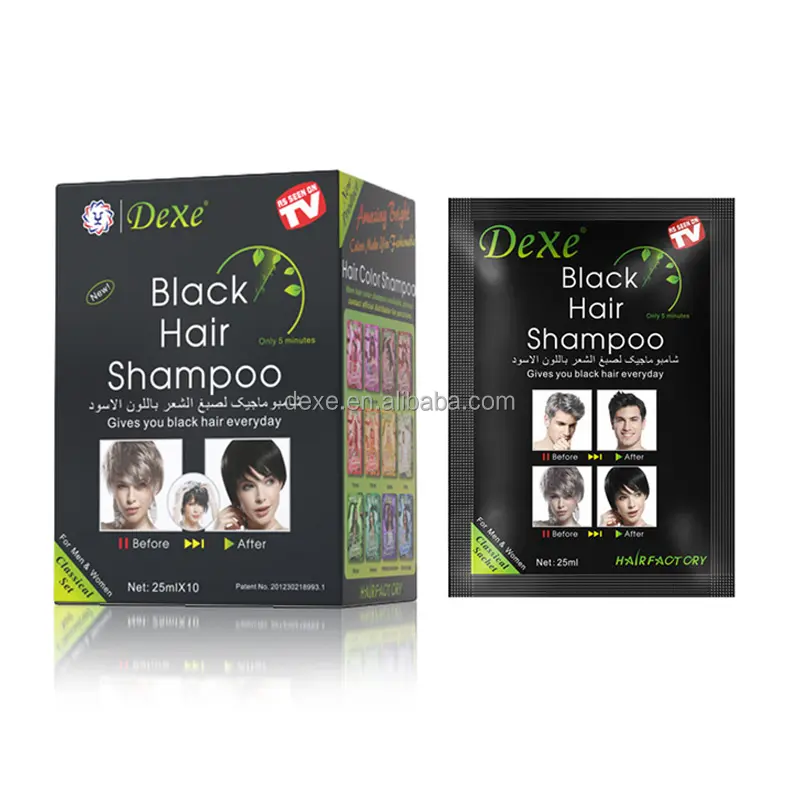 Pewarna Rambut Hitam Malaysia Sampo Rambut Hitam/OEM Sampo Warna Hitam Efisien Sampo Rambut Hitam