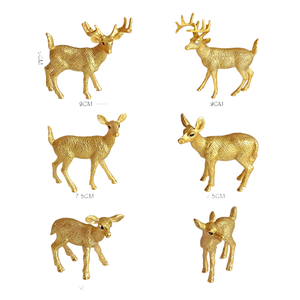 HY Toys 6 piezas Forest Series Gold Edition simulación Animal modelo juguete cola blanca ciervo decoración conjunto para niños juguetes educativos - Product Image 2