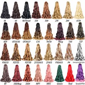 Cabello Sintético para Trenzas de 24 Pulgadas, Ondulado Suelto, Ondulado Corporal, Rizado Francés, Pre-estirado, 150g, Yaki Rizado, para Crochet, para Mujer - Product Image 4