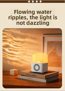 Lampe d'ambiance LED à effet d'ondulation d'eau, haut-parleur, lumière nocturne RVB colorée, batterie rechargeable, décoration intérieure - Product Image 6