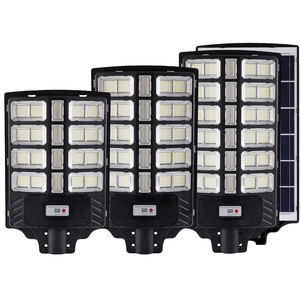 ไฟถนนโซลาร์เซลล์ 600W ความสว่างสูง กันน้ำ IP65 ตัวเรือน ABS พร้อมรีโมทคอนโทรล  แหล่งจ่ายไฟสำหรับภายนอกอาคาร ไฟ LED สำหรับถนน - Product Image 1