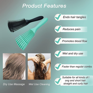 Logo personnalisé 8 rangées grand peigne de massage démêlant incurvé <span class=keywords><strong>brosse</strong></span> à <span class=keywords><strong>cheveux</strong></span> démêlant <span class=keywords><strong>pour</strong></span> évent <span class=keywords><strong>cheveux</strong></span> humides ou secs naturels bouclés <span class=keywords><strong>Afro</strong></span> Texture - Product Image 4