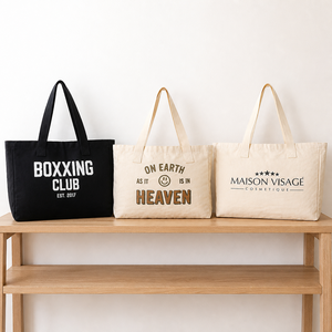 Sac fourre-tout en toile pour femmes, sacs fourre-tout personnalisés avec motif Smiley audacieux et incurvé, <span class=keywords><strong>bicolore</strong></span>, pour le commerce de détail, le quotidien, les courses, la vente en gros - Product Image 2