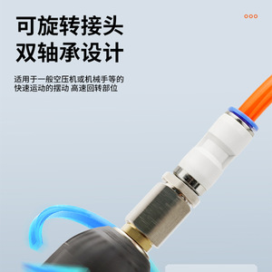 ข้อต่อสายลมแบบตรง Nrl พร้อมข้อต่อแบบหมุนความเร็วสูง Nrc รุ่น Pl8 02 Pc6 02 ทองแดงชุบนิกเกิล - Product Image 4