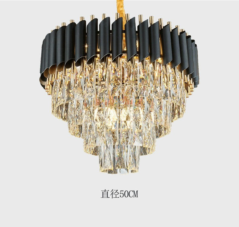 [Cristal K9 cuatro capas] diámetro del tubo negro 50cm-e14*8