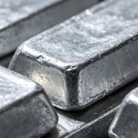 Lingot de zinc haute pureté 99,9%-99,995% en plaque de 20 kg, emballage export avec services de découpe, pliage et soudage