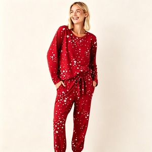 Women Christmas Robes Family <b>Matching</b> Pajamas Set <b>Long</b> Sleeve Bathrobes Winter Sleepwear Women's Pajama Sets - Product Image 5