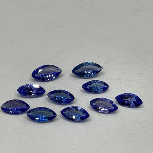 Piedras preciosas sueltas de marquesa de tanzanita Natural de primera calidad, azul calibrado para uso en collares, producto a granel - Product Image 1