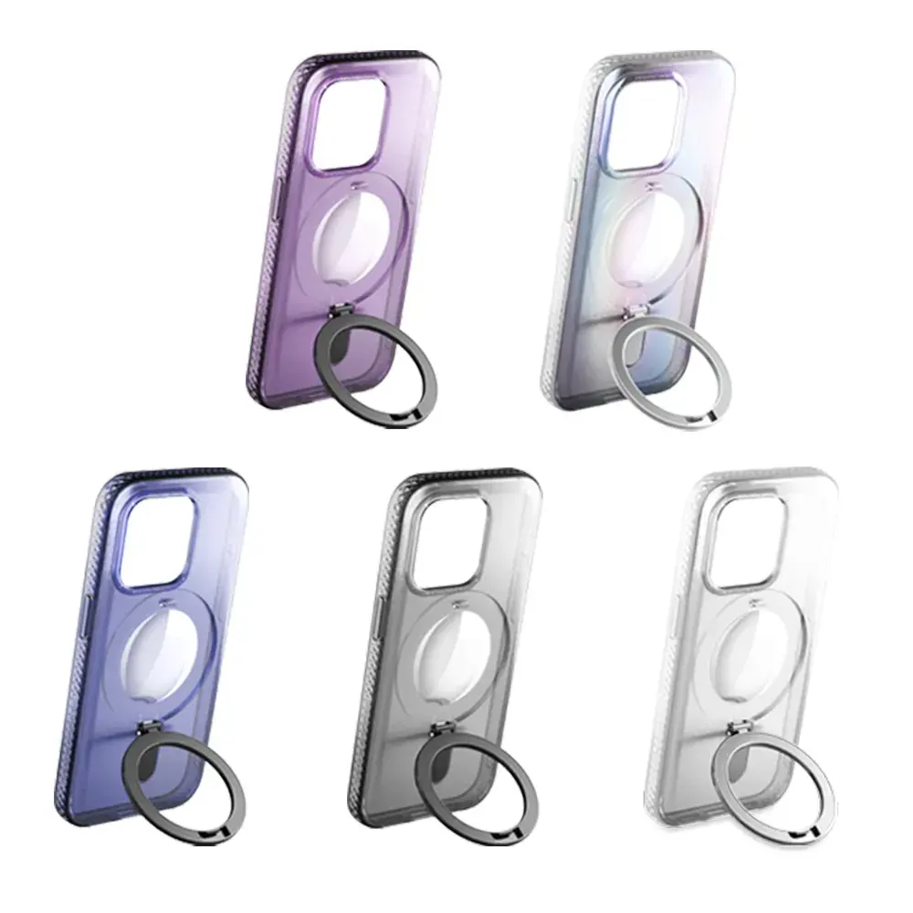 New Arrive Invisible Stand Magnetic Wireless Charging Case for iphone 14 pro max cover Shockproof PC Cover Magnetic Phone case