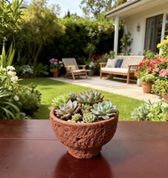 Nouveauté : Porte-bougie décoratif moderne en béton, bol, récipient, pots en ciment vides pour Noël