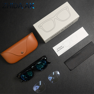 Lunettes intelligentes MT5mini avec caméra, lunettes intelligentes IA avec étui de chargement en cuir, enregistrement <span class=keywords><strong>photo</strong></span> et vidéo 8MP, lunettes intelligentes ODM - Product Image 2