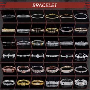 Pulsera de Moissanita de Joyería Fina para Hombre Estilo Hip Hop Plata 925 VVS Iced Out Dos Tonos con Cadena de Eslabones Cubanos Moissanita GRA - Product Image 5