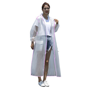 Raingear EVA jas hujan manteau de <span class=keywords><strong>pluie</strong></span> imperméable adulte mode imperméable longue <span class=keywords><strong>veste</strong></span> avec chapeau à capuche pour vélo - Product Image 2