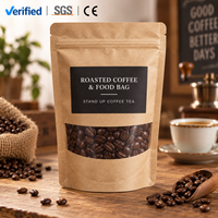 Sachet Doypack Personnalisé en PE Imprimé, Qualité Alimentaire, Refermable avec Fermeture Éclair et Fenêtre Transparente, Anti-humidité, pour Emballage de Café et de Noix