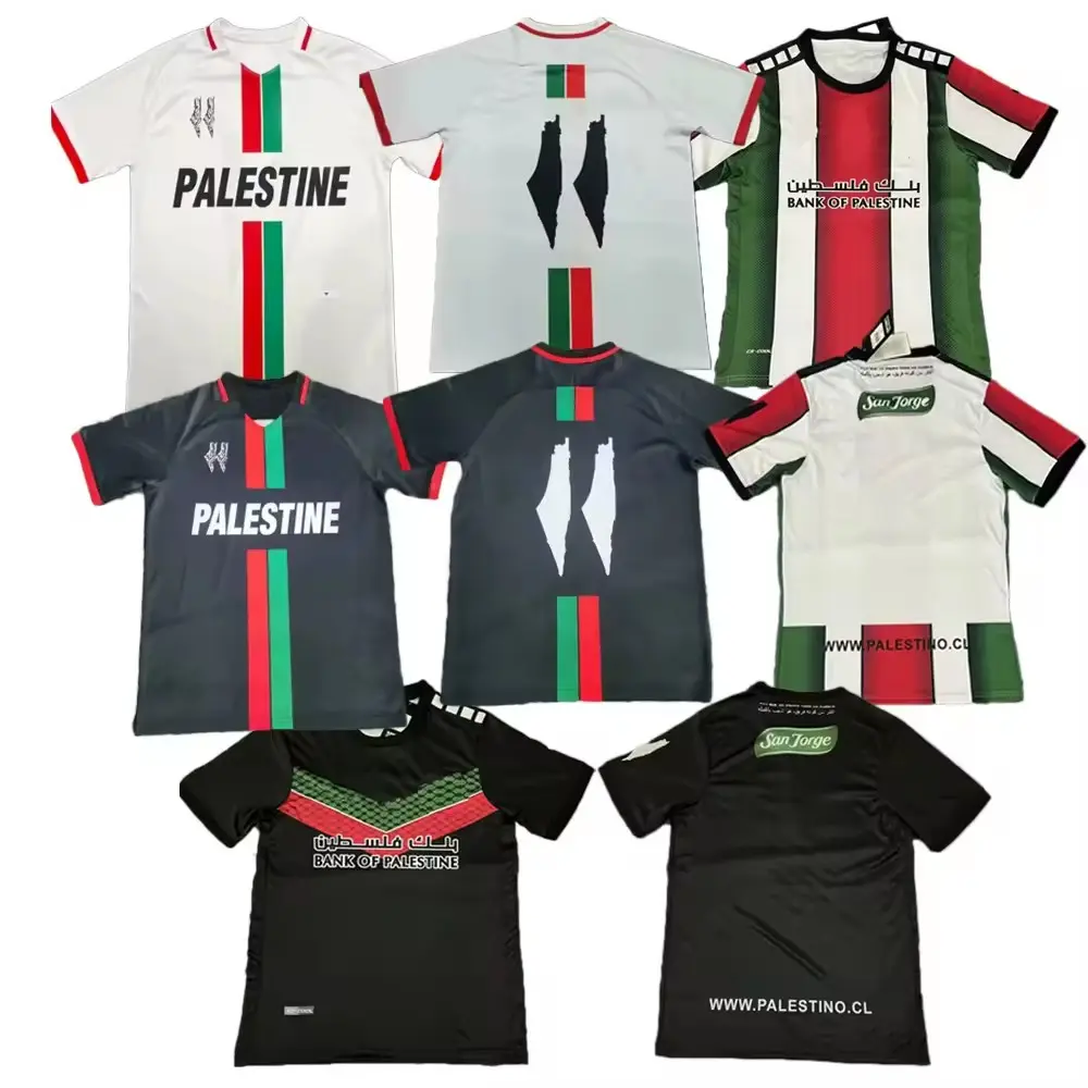 Camiseta de fútbol de gran tamaño Nuoxin, camiseta de gran tamaño de Palestina del equipo nacional de Palestina gratis