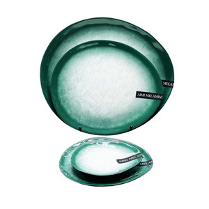 Vente en gros d'usine d'assiettes rondes en mélamine, assiettes <span class=keywords><strong>de</strong></span> service incassables en <span class=keywords><strong>marbre</strong></span> <span class=keywords><strong>de</strong></span> mélamine personnalisées, ensembles <span class=keywords><strong>de</strong></span> vaisselle - Product Image 4