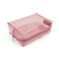 Sac de rangement pour maquillage transparent en PVC pour femmes, trousse de maquillage holographique colorée, fermeture à glissière, résistant à l'eau, doux