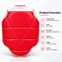 Combinaison de boxe en cuir rouge à prix d'usine, douce, protectrice et durable pour l'entraînement de Muay Thai et de Kickboxing