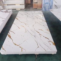 Feuille de PVC écologique, feuille décorative en PVC, motif marbré pour panneau mural, meubles