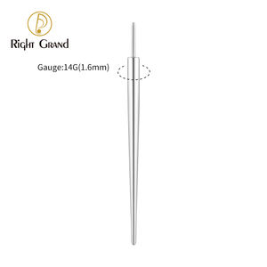 25mm Piercing Tool Titan Thread less Ear Piercing Kit 14G 16G 18G Push Back Post Ohr Nase Lip Labret Insertion - Product Image 5