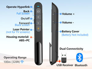 Norwii ตัวชี้เลเซอร์แบบพกพา N27พร้อมตัวเปลี่ยนสไลด์ Powerpoint แบบไร้สายโลโก้ตามสั่ง - Product Image 6