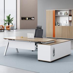 <span class=keywords><strong>Bureau</strong></span> de direction élégant avec rangement intégré, mobilier de <span class=keywords><strong>bureau</strong></span> en bois et blanc, table de <span class=keywords><strong>bureau</strong></span> pour espaces de travail modernes - Product Image 2