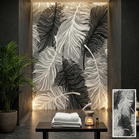 Mosaïque murale en verre décorative artisanale à motifs floraux multicolores personnalisés
