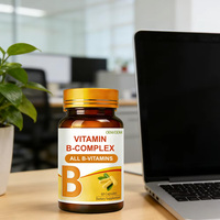 Capsules de Vitamine B Complexe Naturelles Personnalisées (B12, B6, B9) pour Adultes – 60 Comprimés pour l'Énergie, le Métabolisme, la Fonction Cérébrale et le Bien-être Quotidien