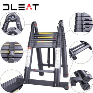 <span class=keywords><strong>En</strong></span> <span class=keywords><strong>solde</strong></span> Nouvelle échelle télescopique tout noire Robuste 5m Échelle pliante multi-usages avec roues - Product Image 6