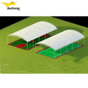 Structure de toiture de stade architecturale en membrane pour couvrir les terrains de basketball et de tennis - Product Image 4