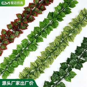 Feuilles de lierre artificielles, bande de plante verte pour la décoration de la maison et du jardin, matériau plastique, 12 paquets, 5 paquets - Product Image 2