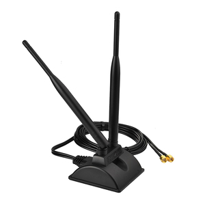 Dual Band 2.4GHz 5.8GHz cơ sở từ tính Wifi Ăng Ten RP-SMA nam nối cao su PCI-E USB Router không dây ăng-ten thông tin liên lạc - Product Image 2