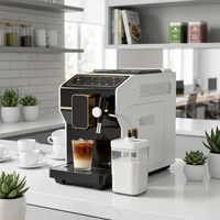 Cafetera Espresso Eléctrica Doméstica de 20 Bares, Totalmente Automática, Operación con un Solo Toque, Múltiples Modos de Preparación, Estable