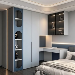 Factory-Direct Custom Children's Furniture Set at <b>Low</b> Prices Multi-Color Wood Minimalist Hotel <b>Wardrobes</b> Bookcases Nightstands - Product Image 2