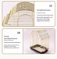 Cage d'élevage pliable plaquée or Kangdarpet pour oiseaux, perroquets et canaris – Idéale pour l'extérieur et pratique (vente en gros)