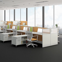 Cloison de séparation de bureau pour cabinet d'avocats avec panneau acoustique haute performance et un look exécutif pour zone de travail professionnelle