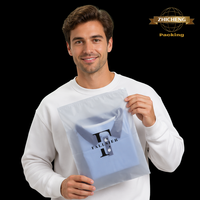 Sac refermable givré biodégradable et recyclable pour vêtements, chaussures, chaussettes, emballage, sac poly mat refermable avec trou d'aération, certifié GRS
