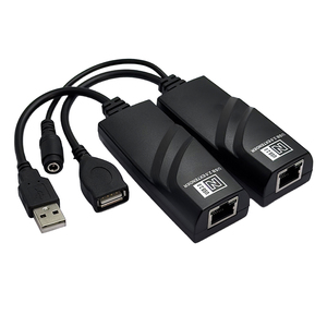 USB Mạng Extender Repeater 100 mét <span class=keywords><strong>RJ45</strong></span> USB 2.0 <span class=keywords><strong>Lan</strong></span> mạng Ethernet Adapter Receiver Transmitter cho chuột máy in - Product Image 1