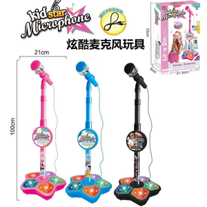 Microfono giocattolo per bambini con luci e musica, macchina per cantare per bambini e bambine, <span class=keywords><strong>action</strong></span> <span class=keywords><strong>figure</strong></span> - Product Image 3