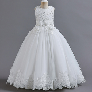 Outong-ropa de boda Yoliyolei, vestido de princesa de malla bordada, vestidos de fiesta de <span class=keywords><strong>Boutique</strong></span> de algodón para niña - Product Image 1