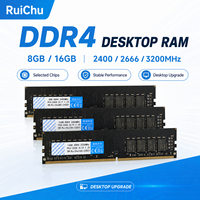 Module de mémoire RAM DDR4 8 Go 3200 MHz ECC RuiChu pour ordinateur de bureau PC4-25600 288PIN DIMM, mise à niveau informatique et gaming, en stock