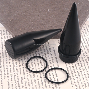 Evorte Joyería Corporal para Niños: Túneles y Plugs de Acrílico Negro con Puntas Cónicas de 6-25mm para Expansión de Oreja, Calibradores de Oreja, Piercings Cónicos - Product Image 3