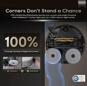 Le seul aspirateur robot intelligent mondial Dreame X50 Ultra 20000Pa Vormax avec évitement d'obstacles, AceClean DryBoard et démêlage - Product Image 3