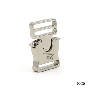 Accesorios para bolsos de gama alta Hebillas ajustables Hebillas de cinturón de seguridad Hebillas de liberación rápida laterales de color plateado de 35MM - Product Image 1