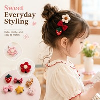 Vente en gros de pinces à cheveux pour animaux de compagnie, mignonnes, à motif de dessin animé, ours en peluche, fleurs, pour petits chiens, chats, yorkies, accessoires de toilettage pour chiots