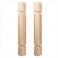 Piliers en bois massif, balustres, colonnes décoratives sculptées de luxe pour escaliers traditionnels, grandes colonnes romaines, poteaux de balustre, colonnes à tiges