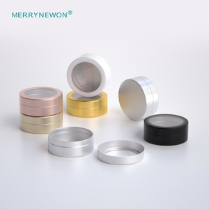 Boîtes en métal vides, pots cosmétiques, emballages pour crème pour le visage, contenants en métal, pot en aluminium avec fenêtre - Product Image 1