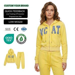 Sudadera con capucha y pantalones de chándal extragrandes de forro polar grueso, transpirables, lavados, unisex, con apliques personalizados, estilo urbano, hip hop, deportivo - Product Image 1