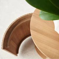 Meuble TV moderne à panneaux cannelés, éco-responsable, meuble d'appoint pour salon, chambre, mobilier de maison