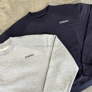 Ensemble de survêtement personnalisé en gros, 420 g/m², comprenant un sweat à capuche col rond et un pantalon de jogging ample, design surdimensionné et épais - Product Image 2